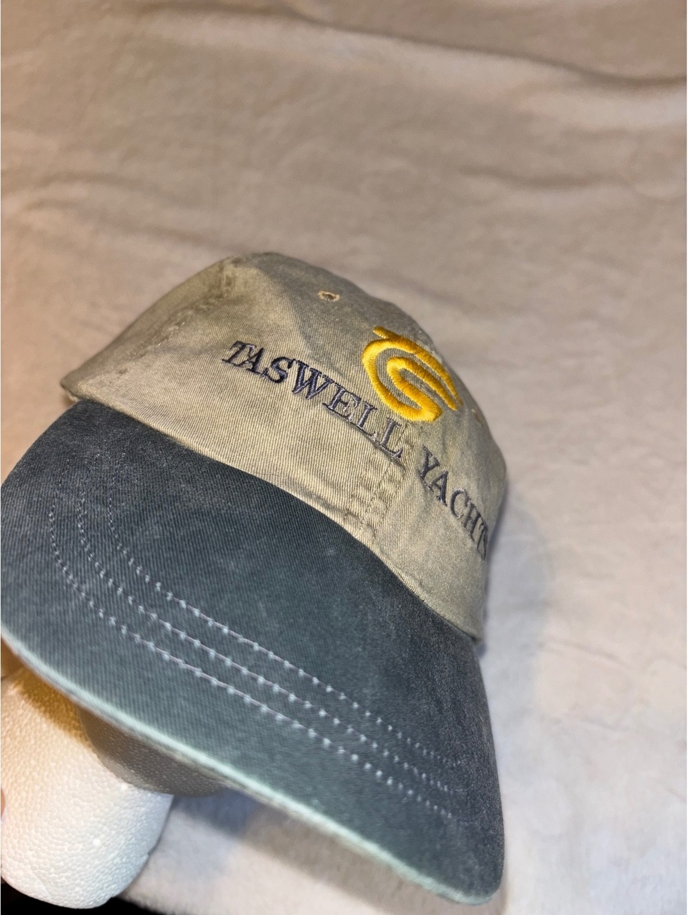 Vintage Adams Taswell Yachts Hat Annapolis Sailyard Cap Leather Strapback